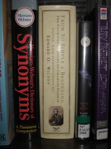 darwin_090209 Darwin on my bookshelf