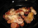 gumbo_meat_090203 Chicken and sausage and bacon browning