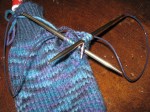 Knitting the thumb with Magic Loop