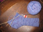 Sock past the halfway point