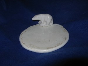 Pretend Polar Bear on pretend ice in a pretend ocean.